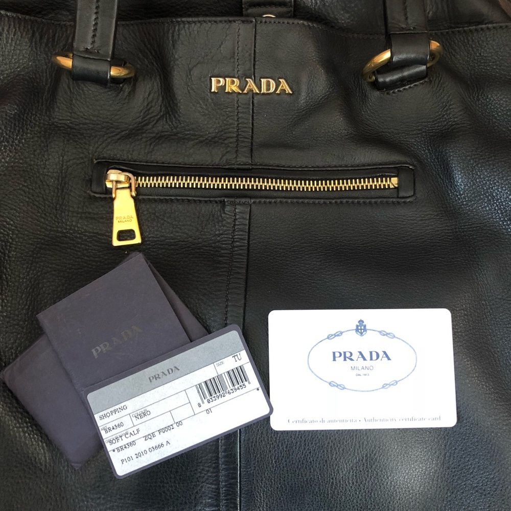 Beautiful Authentic Prada Leather Tote!